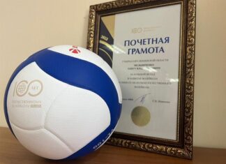 Олег Мельниченко удостоен почетной грамоты Всероссийской федерации волейбола