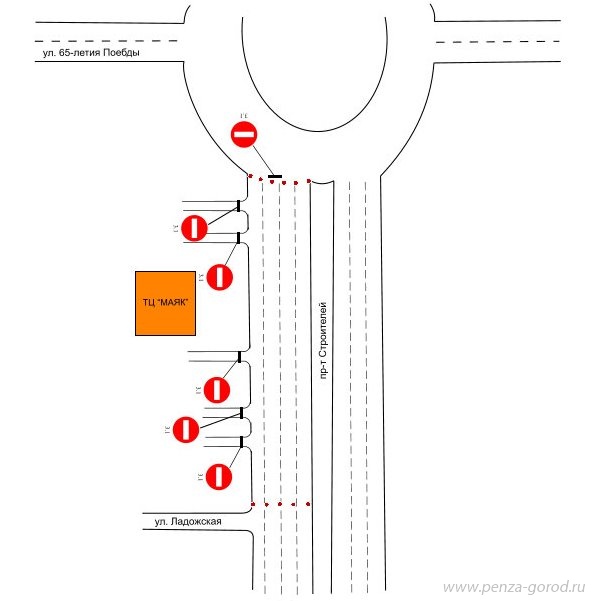 Схема движения в пензе на 9 мая