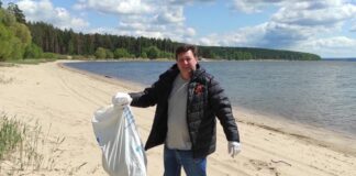 Корреспондент «МЛ» помог убрать мусор на Сурском водохранилище