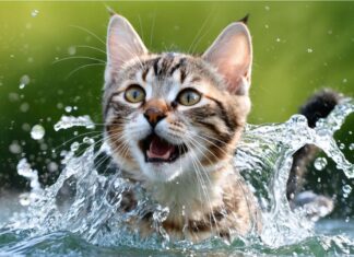 Почему кошки любят разбрызгивать воду
