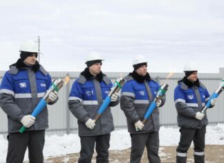 В Лебедевке торжественно открыли газопровод