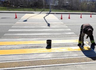 В Пензе начали восстанавливать дорожную разметку